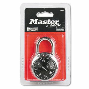 Master Lock Combination Lock, Stainless Steel, 1-7/8