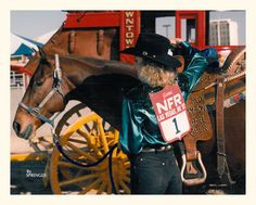 The coveted #1 at the 1987 NFR, Charmayne James and Scamper. More