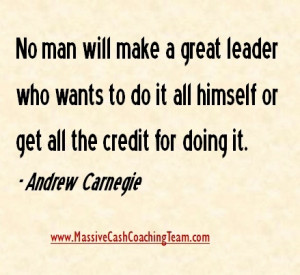 Inspirational Quotes Leadership Andrew Carnegie