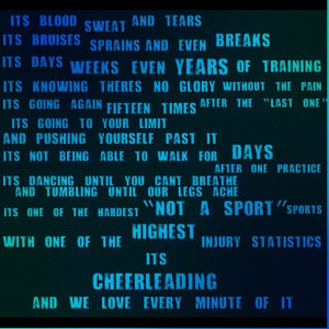 Cheerleading is a sport