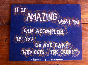 Painted Quote Canvas - Harry S. Truman - Inspiration - Amazing - Navy ...