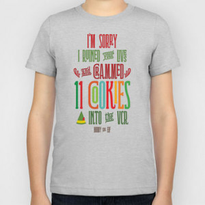 ... into the VCR - Buddy the Elf quote art Kids T-Shirt by Noonday Design