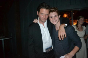Jake with co-star Aden Young