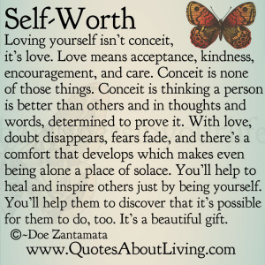Self Worth - Loving Yourself vs. Conceit
