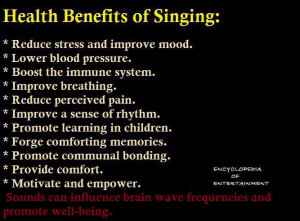 Health benefits of singing