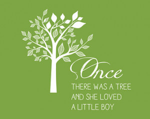 The giving tree Shel Silverstein nursery art A4 8x10 A3 tree who loved ...