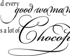 Quote-Behind every good woman is al ot of chocolate-special buy any 2 ...