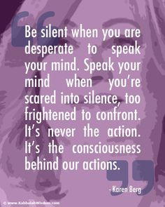... all about being scared into silence and too frightened to confront