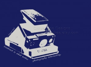 Vintage Polaroid SX70 Land Camera- w/Quote - Original Illustration ...