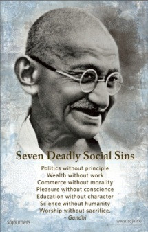 Gandhi's Seven Deadly Social Sins