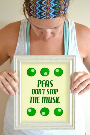 Funny Kitchen Art Print Peas Quote Food Art by SmartyPantsStudio, $18 ...