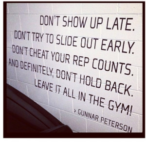 Leave it all in the gym