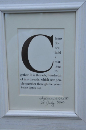 Custom framed quote.