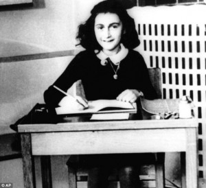 Anne Frank, the young Jewish girl who, with her family, hid from the ...