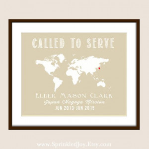 PRINTABLE Customizable Missionary World Map The by PrincessSnap, $7.50