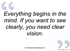 everything begins in the mind sri swami satchidananda