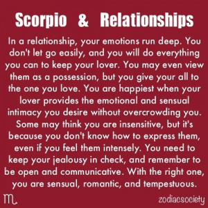 Scorpio & Relationships