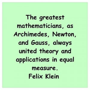 CafePress > Wall Art > Posters > Felix klein quotes Wall Art Poster