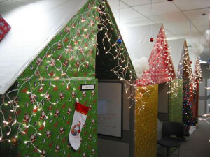 funny employee office cubicle christmas decoration