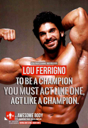 Lou Ferrigno Bodybuilding Champion | Motivation quotes