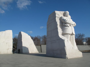 The Martin Luther King Memorial overlooks the Basin and is dramatic in ...