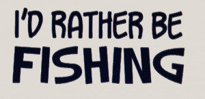 Rather Be Fishing Car Decal Stickers