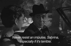 Audrey Hepburn and Humphrey Bogart in ‘Sabrina’, 1954.