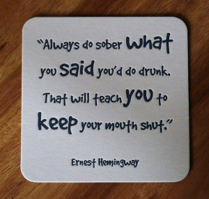 Letterpress Coasters, Funny drinking quotes set of 8 different quotes ...