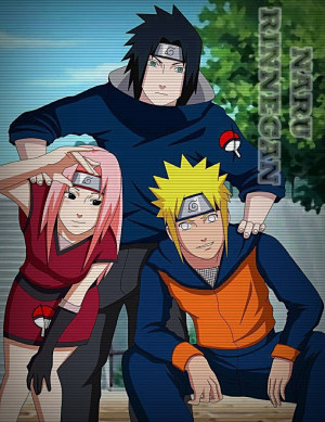Naruto/ Hinata and Sakura/Sasuke's kids. I'm not gonna lie, I love ...