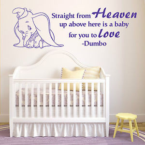 DUMBO-THE-ELEPHANT-Straight-From-Heaven-WALT-DISNEY-vinyl-wall-art ...
