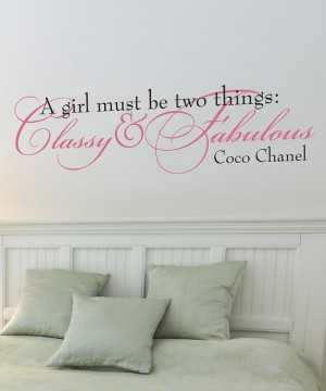 Black Classy Fabulous Wall Quote
