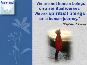 Selfdiscovery quotes: We are not human beings on a spiritual journey ...