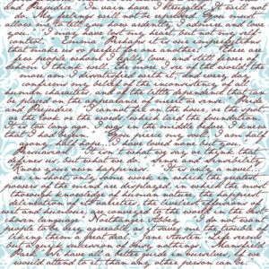 Jane Austen Damask ~ Blue and White and Chocolate fabric by ...