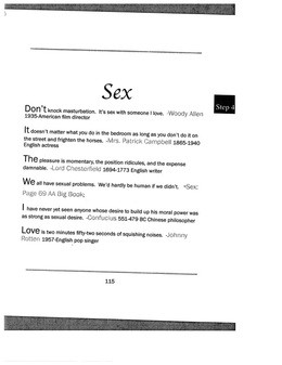 Sex quotes! from Woody Allen to NA and AA Pg. 69. The Twelve Steps