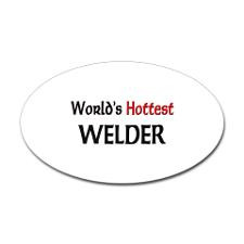World's Hottest Welder Oval Sticker for