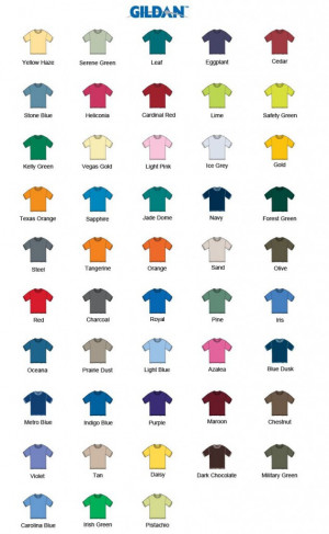 Gildan T-shirt Colors