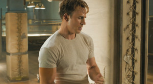 Photo of Chris Evans, portraying Steve Rogers in 