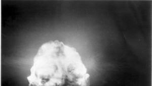 Telltale cloud: This July 16, 1945, image shows the first atomic bomb ...