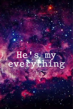 boy, girl, galaxy, universe, love, he's my everything, he, quotes