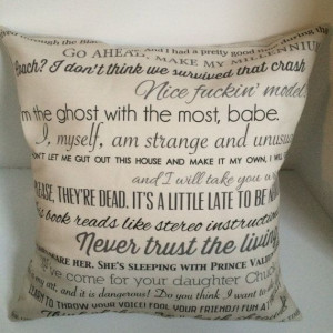 Beetlejuice movie quote pillow COVER ONLY by CraftEncounters