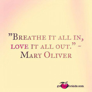 could read Mary Oliver all day long, every day, and it would be time ...