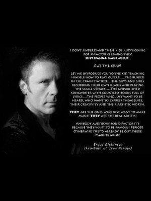 Anybody auditions for X-Factor it's because they want to be famous ...