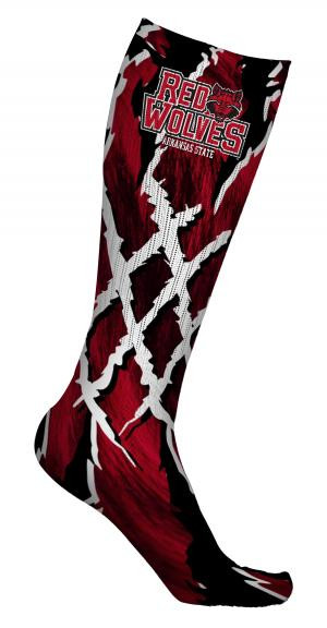 Arkansas State Red Wolves Socks Trailblazer Design (pair)