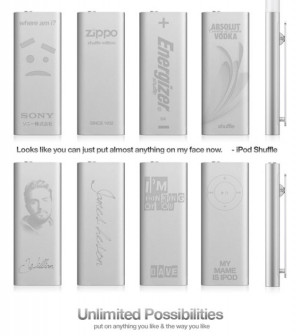 ... absolute blankness of the new iPod shuffle : lasering. [ DeviantArt