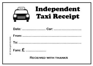 Taxi Fare Receipt