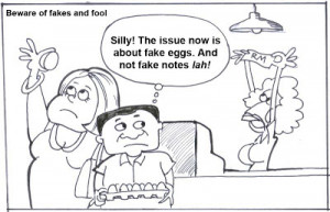 Kartun Malaysia: Spoof On Reggie Lee’s Cartoon About Fake Eggs