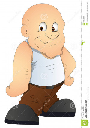 Bald Man Cartoon Character
