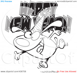 Royalty-Free-RF-Clip-Art-Illustration-Of-A-Cartoon-Black-And-White ...