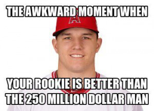 ... Baseball Memes, Sports Memes, Anaheim Angels, Funny Sports, Mike Trout