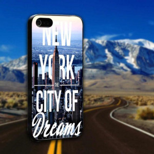 New York The City of Dreams Quote - ArtCover - Hard Print Case iPhone ...